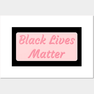 Black Lives Matter Kawaii Cute Pink Posters and Art